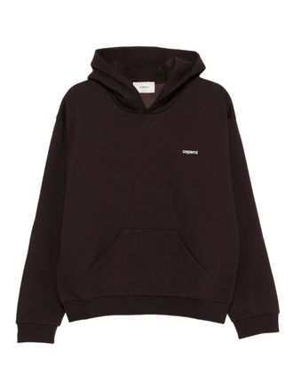 Coperni logo-embroidered hoodie - Brown