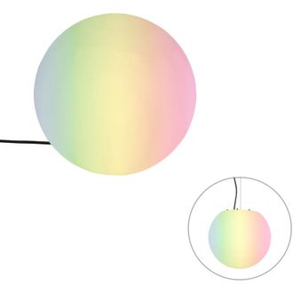 QAZQA Smart Outdoor Lamp White 35 cm IP65 Incl. led - Nura