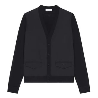 Givenchy Cardigans, male, Black, Size: XL V-Neck Pockets Cardigan