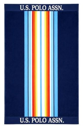 U.S.Polo Association Port Stripe Jacquard Beach Towel in Oahu at Nordstrom Rack