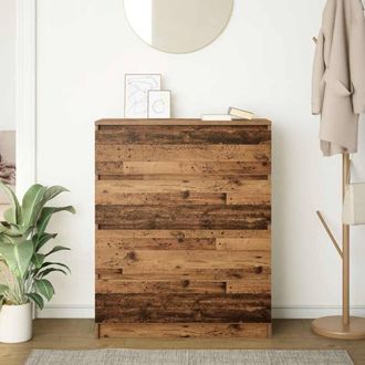Berkfield Home Sideboard Old Wood 80x35x99 cm Engineered Wood in Brown | Size: 80 x 35 x 99 cm