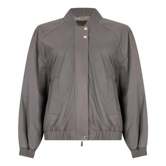 Moorer Hayla Bomberjack - Dames - Jassen - Grijs - Maat: XS Poliester