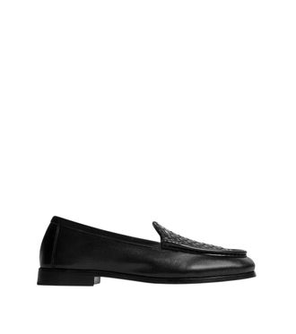 Bottega Veneta Black Leather Loafers