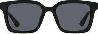 Gucci Occhiali da sole squadrati con logo - Nero