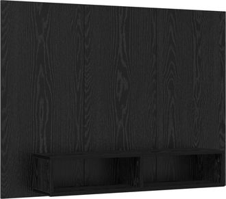 vidaXL Vidaxl - Wall tv Cabinet with Shelf Wall-mounted with Storage Black oak Engineered wood