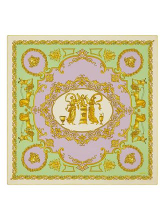 Versace Medusa-motif silk scarf - unisex - Silk - One Size - Green