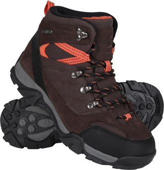 Mountain Warehouse Trail Kids Waterproof Boots - Synthetic Mesh Upper Girls & Boys Shoes, EVA Footbed, High Traction - Best for Spring Summer, Hiking & Outdoors Brown Ju