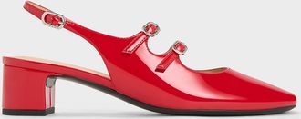 Charles & Keith Clementine Double-Strap Slingback Mary Jane Pumps