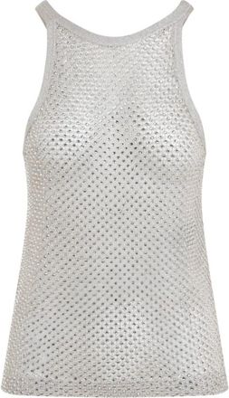 Tom Ford Lurex Gebreide Top - Dames - Tops zonder mouwen - Wit - M - Tops