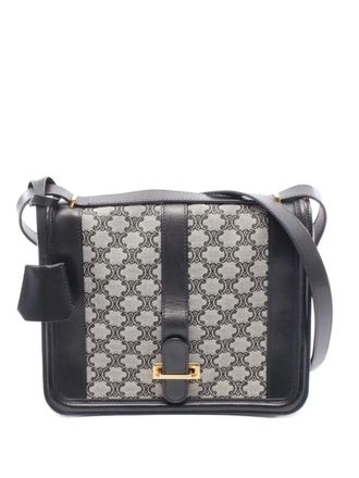 Celine 2000s Triomphe shoulder bag - women - Canvas/Leather - One Size - Blue