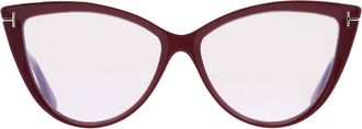 Tom Ford Blue Light Bock Cat Eye Ladies Eyeglasses FT5843-B 074 56