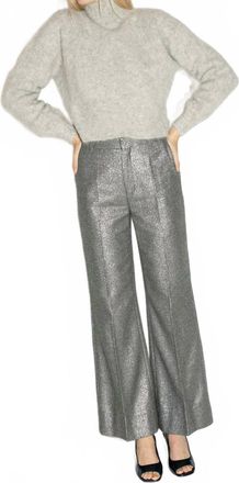 Rodebjer Emma Flared Leg Pants In Pinstripe