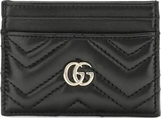 Gucci GG Marmont Kaarthouder - Dames - Portefeuilles - Zwart - ONE Size - Leer - Accessoires