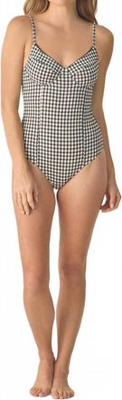 Rylee + Cru Underwire One Piece In Black Gingham