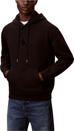 Calvin Klein Jeans Hoodies & sweatvesten, Heren, Zwart, L, Katoen, 350Gsm Fleece Gift G Hoodie