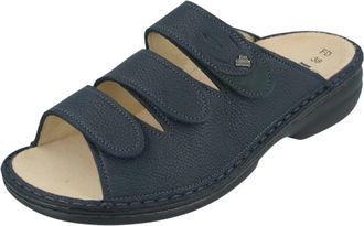 Finn Comfort Kos Pantolette - Dames - Schoenen - Blauw - Maat: 35 EU Leer