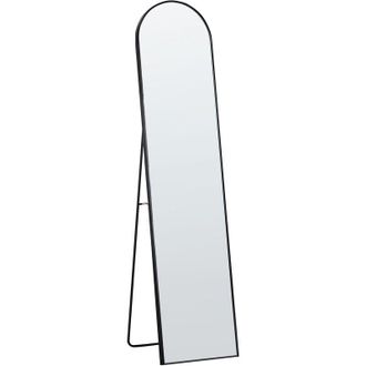 Beliani Beliani - Espejo De Pie 36x150 Cm Marco Ovalado Cuerpo Entero Negro Bagnolet