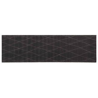 vidaXL Alfombra De Cocina Cuadros Antracita 180 X 60 Cm 100% Poliamida Vidaxl