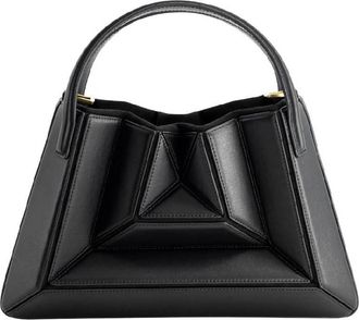 Mlouye Black Calf Leather Sera Tote