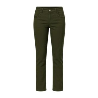 2-Biz Berit Bukse - Dames - Slim Fit Broeken - Groen - S - Katoen - Broeken