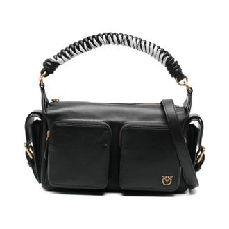 Pinko Elegant Shoulder Bag in Black and Gold