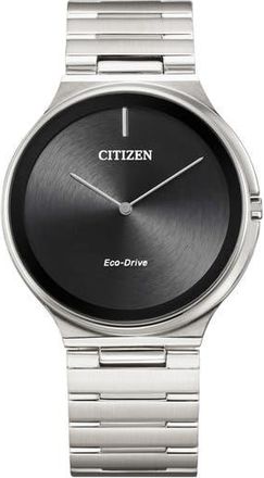 Citizen Stiletto Eco-Drive Bracelet Watch, 39mm x 5.16mm in Silver/Black at Nordstrom Rack