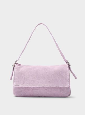 Simons Womens Rectangular suede baguette bag Exclusive collection from Italy