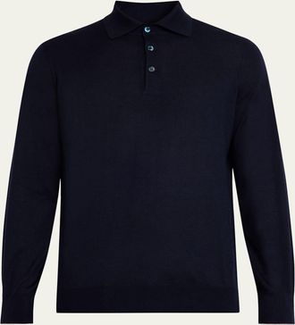 Brunello Cucinelli Mens Cashmere Knit Polo Sweater