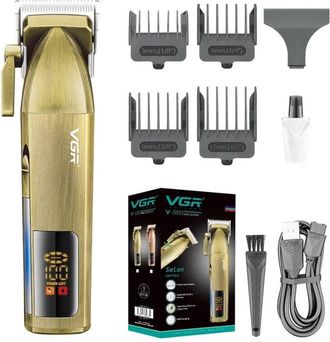 Trade Shop Trade Shop - Tagliacapelli Professionale Senza Fili Display Led A Batteria Ricaricabile V-688