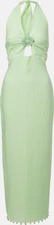 Cala de la Cruz Orly halterneck linen midi dress