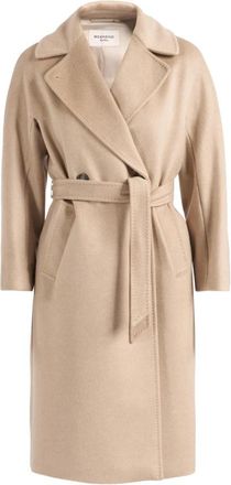 Max Mara Wkdresina Jas - Dames - Jas met riem - Beige - S - Wol - Jassen