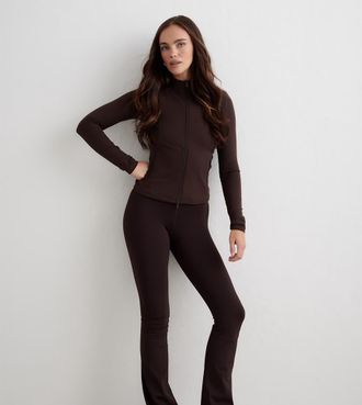Aim'n Petite - Leggings a zampa caldi color cacao-Marrone