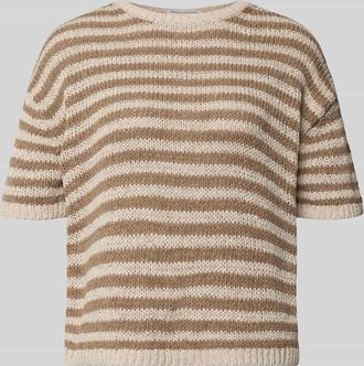 Marc O'Polo Loose Fit Pullover aus Baumwoll-Mix in Beige, Gr&ouml;&szlig;e XXL
