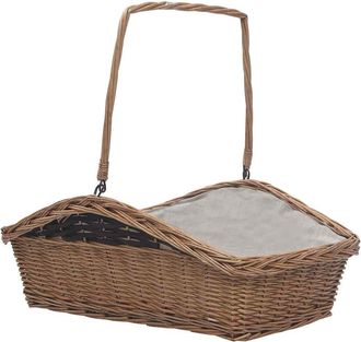 vidaXL Cesta Para Le&ntilde;a Con Asas Sauce Marr&oacute;n 61,5x46,5x58 Cm Vidaxl