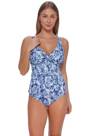 Sunsets Forever Tankini Swimsuit Top - DD Cup in Island Ink Rib at Nordstrom, Size 36