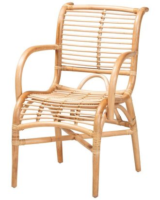 Baxton Studio Seminyak Modern Bohemian Rattan Lounge Chair