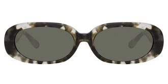 Linda Farrow CARA LFL1252 C6 Womens Sunglasses Green Size 59