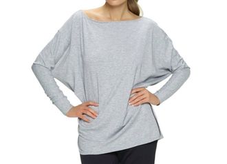Felina Womens City Terry Poncho In Heather Grey