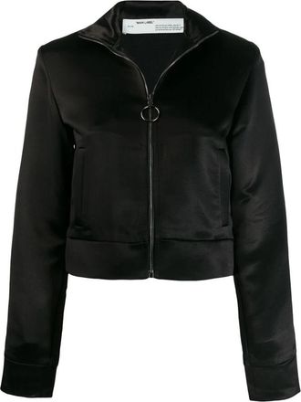 Off-white Tracksuit Zip-through Sweatshirt - Dames - Vesten met rits - Zwart - XS - Katoen - Hoodies & sweatvesten