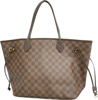 Louis Vuitton Pre-owned Tote Bags, female, Brown, Size: ONE SIZE Pre-owned Neverfull MM Damier Ebene Tote