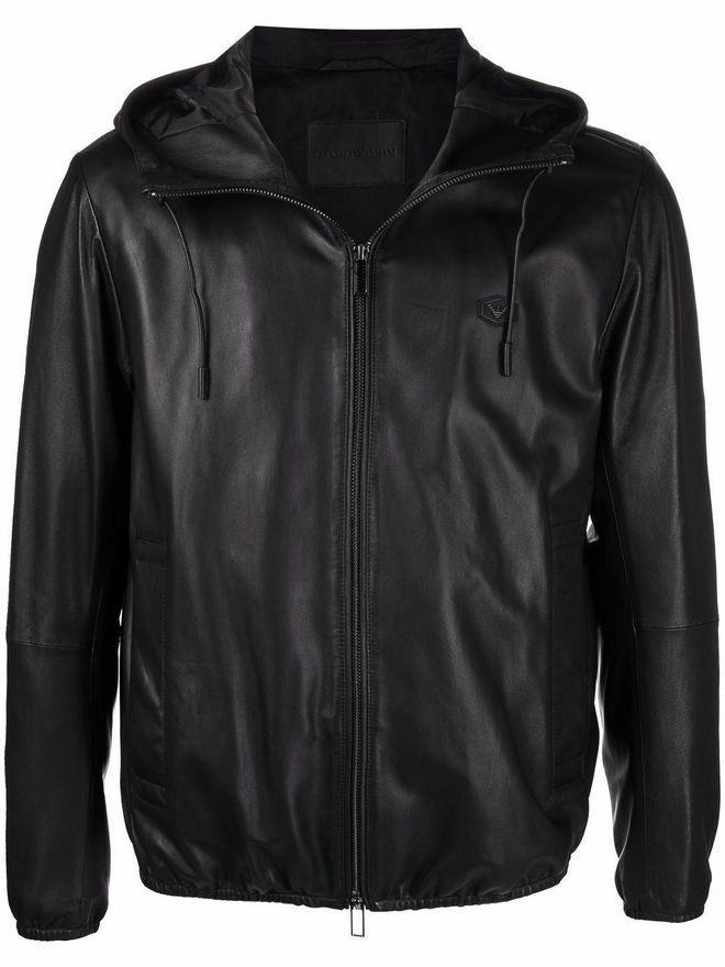 Emporio Armani Zipped Leather Jacket from $474.00 - on Stylight