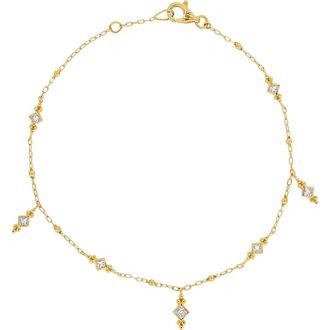 Bony Levy Mykonos 18K Yellow Gold Diamond Charm Bracelet in 18Ky at Nordstrom Rack, Size 7