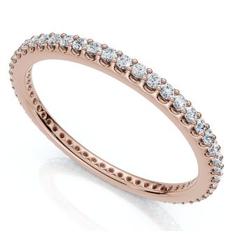 Pompeii3 1/3Ct Diamond Eternity Ring Stackable Wedding Band Gold Lab Grown