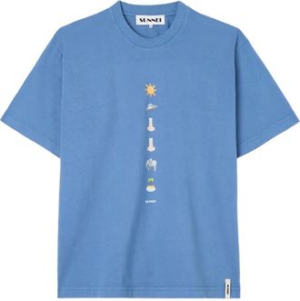 Sunnei Emoji T-shirt - Blauw