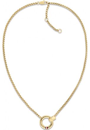 Tommy Hilfiger Womens 2780945 Ladies Necklace - Gold Stainless Steel - One Size