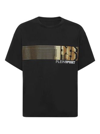 Plein Sport T-shirt met logostreep - Zwart
