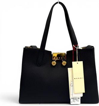 Marni Black Leather Tote Bag (Pre-Owned)