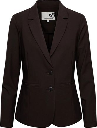 &Co Woman Phileine Blazer - Dames - Blazers - Bruin - S - Leer - Jassen