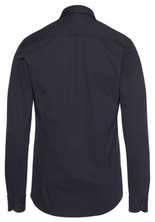 Olymp Businesshemd OLYMP Level Five body fit Jerseyshirt, Herren, Gr. 37, N-Gr, blau (marine), Web, Obermaterial: 92% Baumwolle, 8% Elasthan, schmal, Hemden