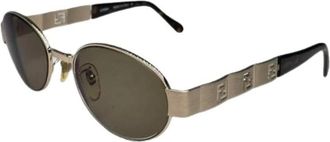 Fendi Pre-owned Accessories, female, Yellow, Size: ONE SIZE Pre-owned Metal Sunglasses